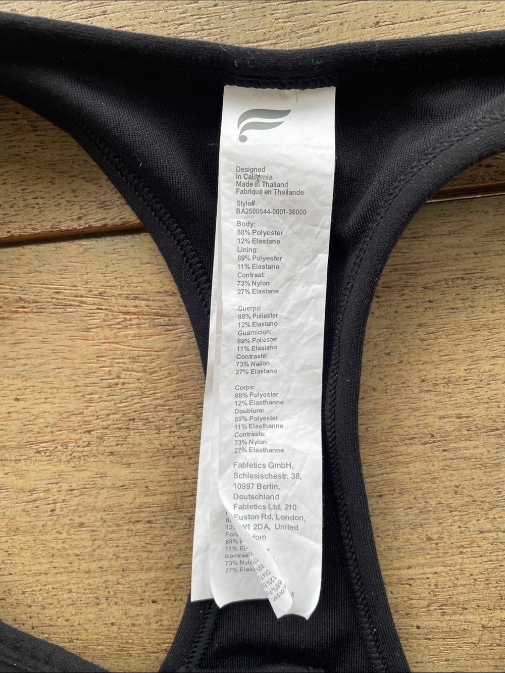 Fabletics Black Front-Zip Racerback Sports Bra - Picture 5 of 9